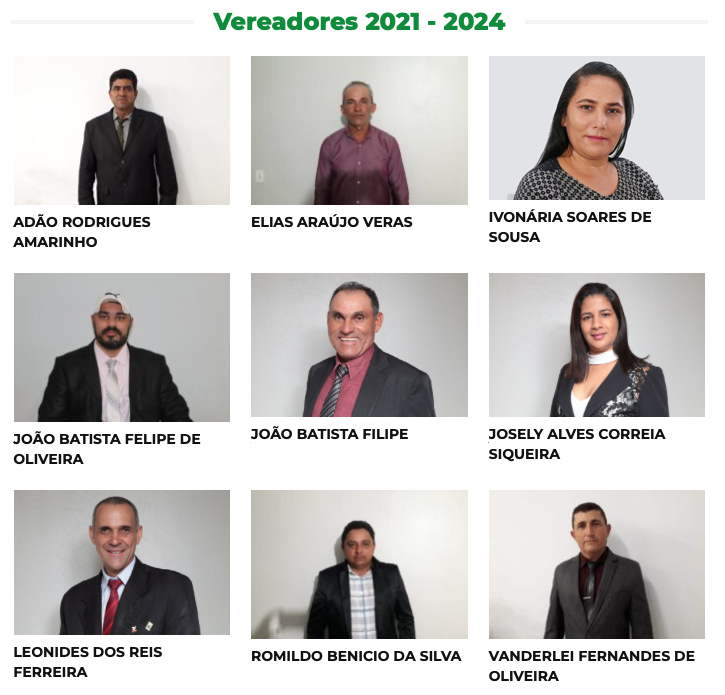 Vereadores de Bannach - 2021 - 2024