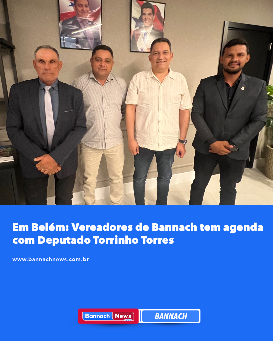 Vereadores de Bannach se reúnem com deputado Torrinho Torres em busca de recursos para o município