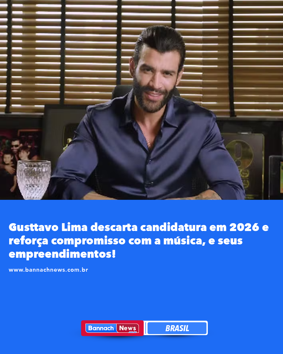 Gusttavo Lima descarta candidatura em 2026 e reforça compromisso com a música e o empreendedorismo